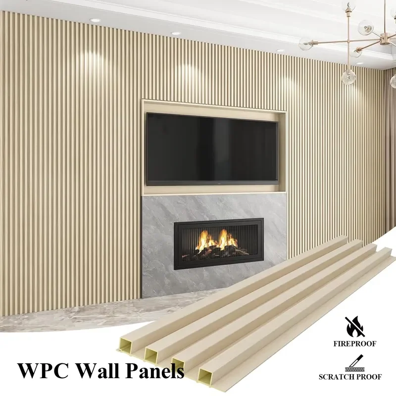 Hot Selling WPC Wall Panel Waterproof & Sound Insulation Wood Plastic Composite Board Custom Color for Home Decoration