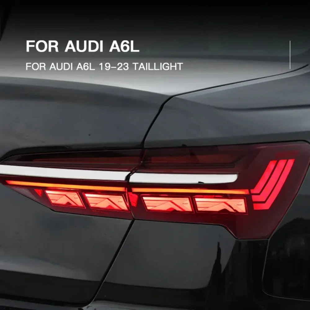 A6 C8 Taillights 2019-2024 A6L Upgrade LED Modified Rear Tail Lamps Daytime Running Lights Car Auto Accessories for Audi - view 4