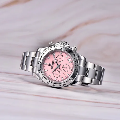 Imagen 2 del producto PAGANI DESIGN, nuevo reloj de pulsera de cuarzo con bisel de acero inoxidable para hombre, reloj cronógrafo VK63 con cristal de zafiro de lujo, reloj para hombre