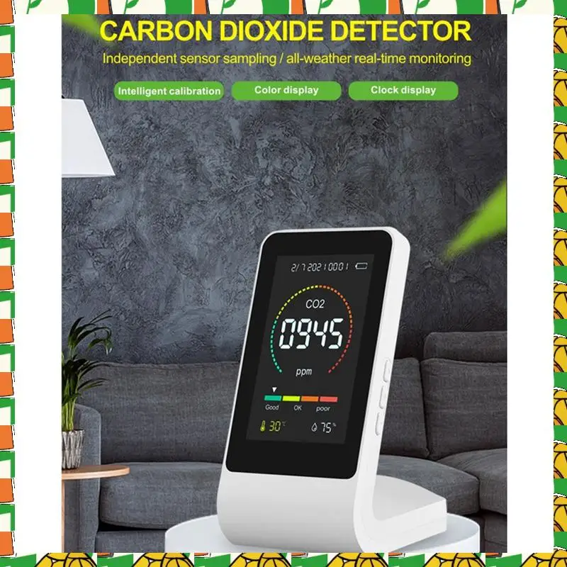 

1Set Smart Air Quality Detector Digital Temperature Humidity Sensor Tester Air Quality Monitor (White)