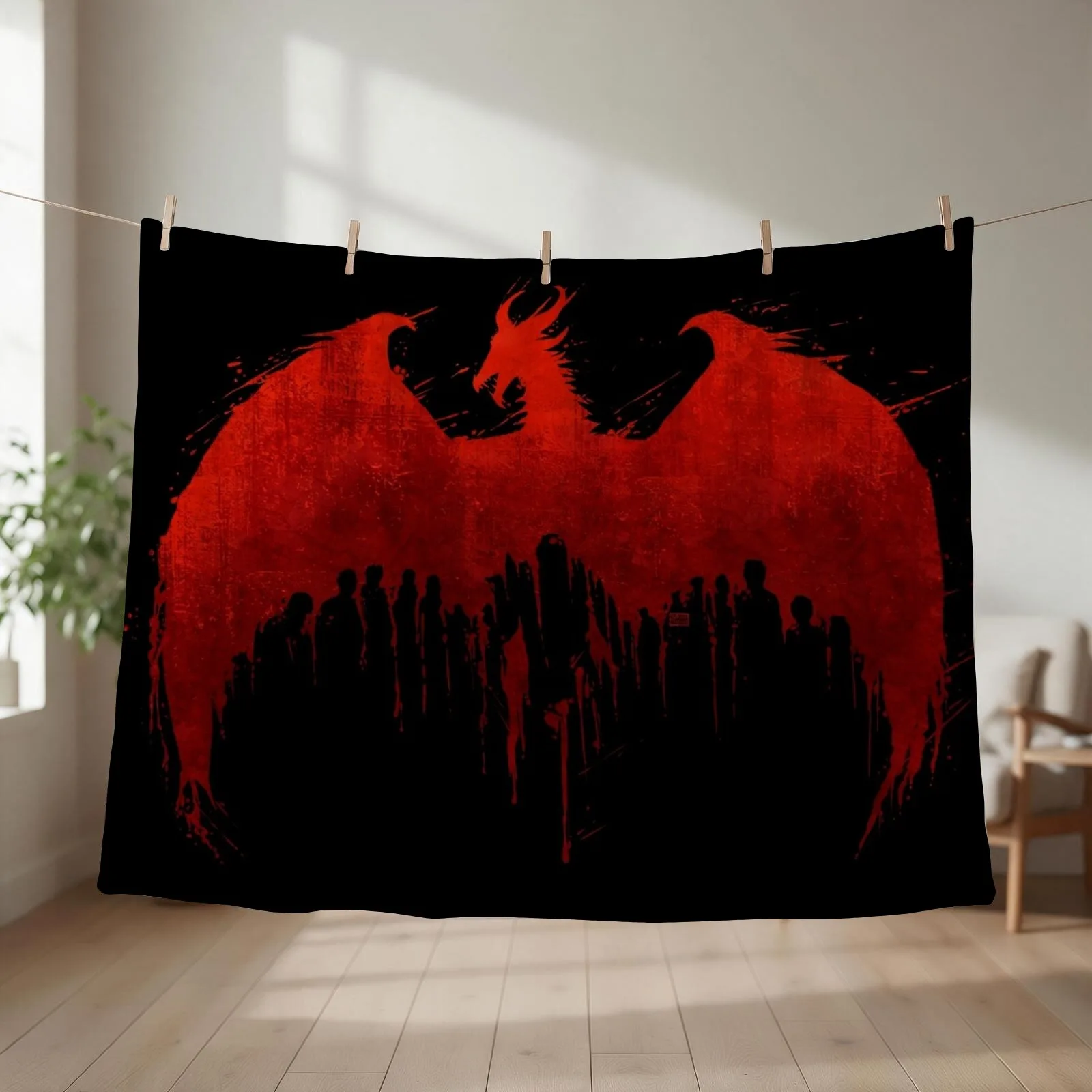Dragon Age II Blood Dragon V2 Throw Blanket Retros Large heavy to sleep Decorative Beds Blankets