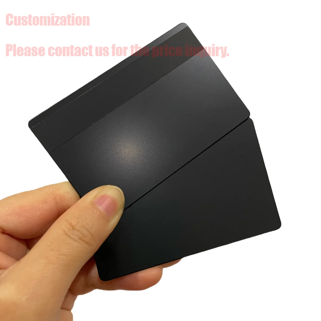 

Customized inquiry 0.8mm Plain Blank Stainless Steel Metal Card Black Magnetic Card