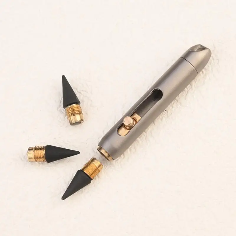 

652F Light Weight Writing Alloy Pocket Everlasting Pencil Mini Eternals Pen Designs For Outdoor Camping Hiking Enthusiasts