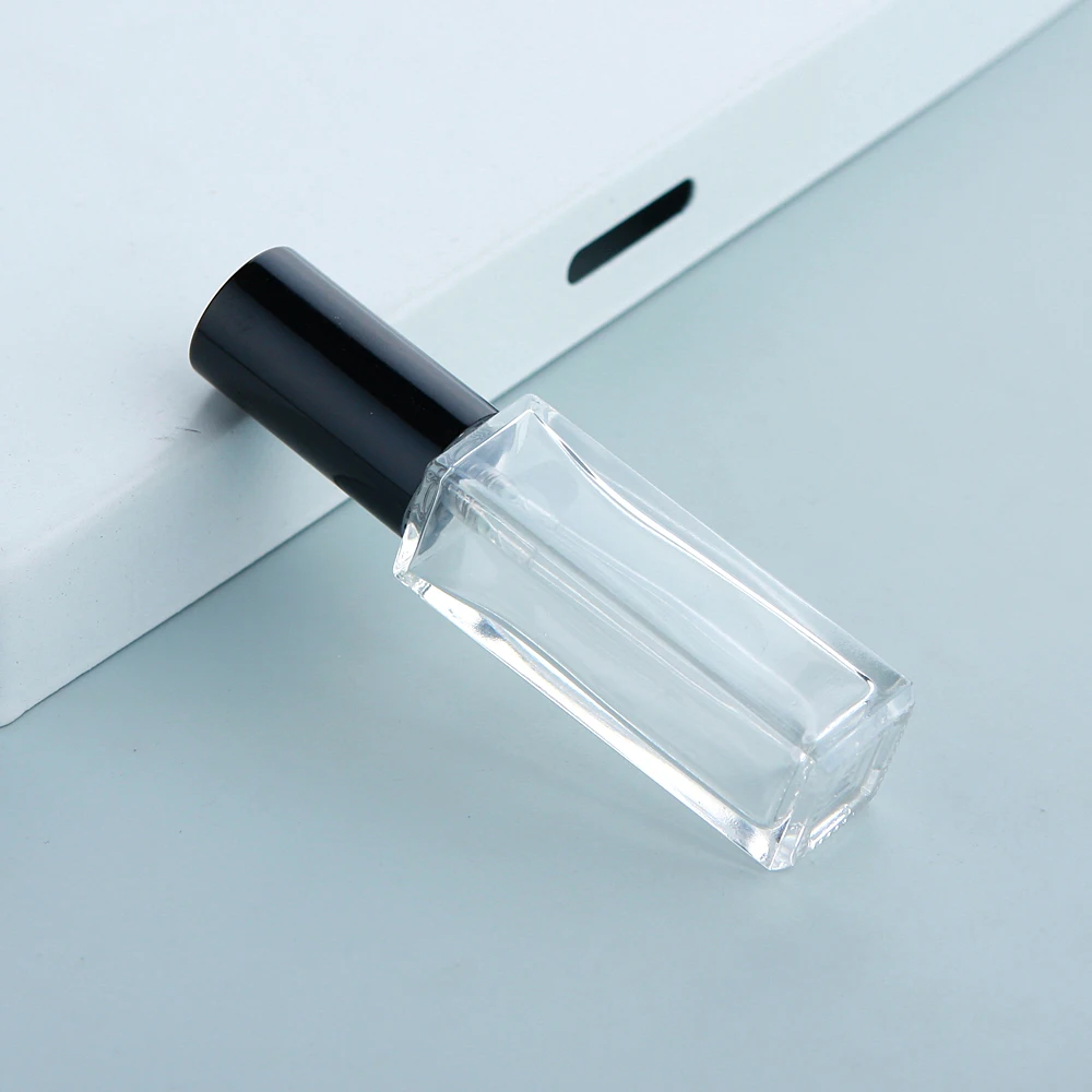 50 teile/los 8/10ml dicke Glasparfüm-Sprüh flasche hochwertige nachfüllbare quadratische Zerstäuber-Parfum flaschen