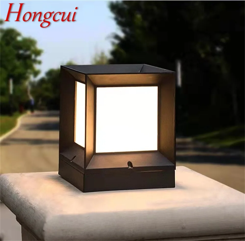 

Hongcui Outdoor Solar Cube Light LED Waterproof Pillar Post Lamp Fixtures for Home Garden Courtyard