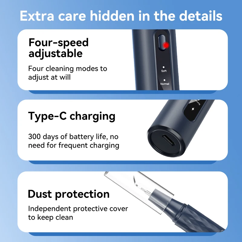 Smart Ultrasonic Scaler with Camera Four Cleaning Modes for Plaque Tartar Stains and Calculus Removers