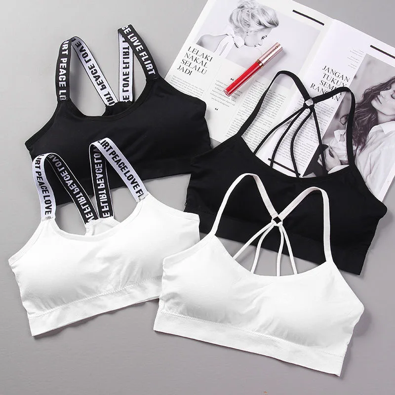 Sous-vêtements de sport enveloppés dans le dos, belle ceinture de poitrine avec soutien-gorge de type poitrine, sans armatures, sous-vêtements respirants confortables