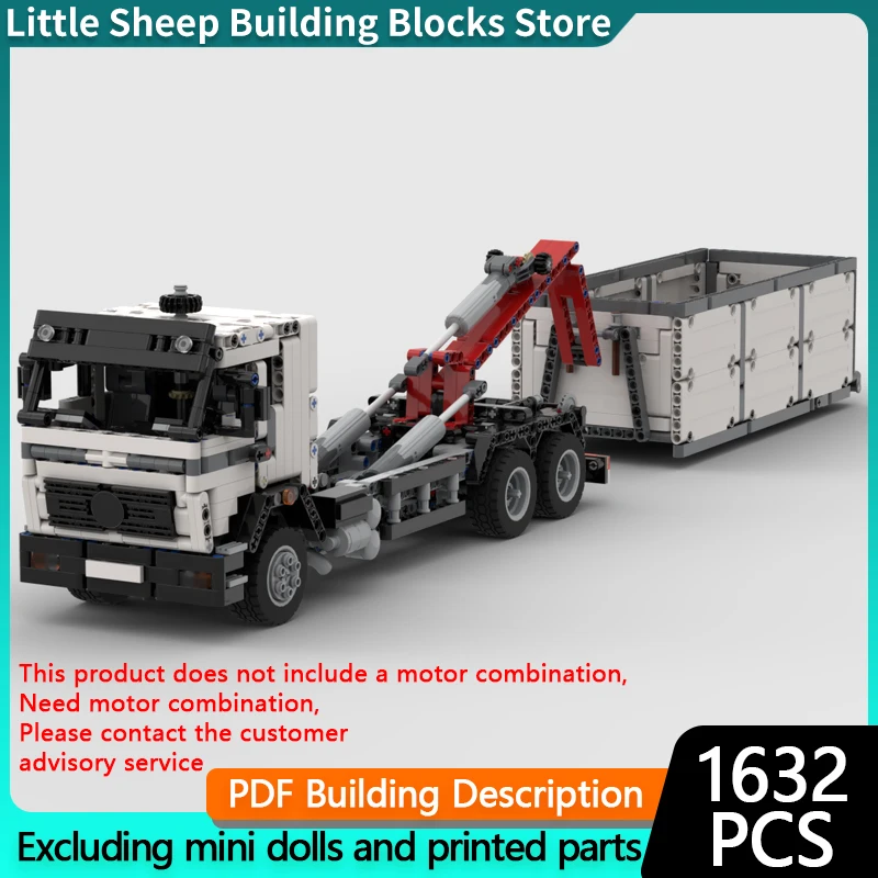 

City Car Model MOC Building Bricks Classic NG 1632 Hookloader Modular Technology Children Holiday Gifts Assemble Toys Suit