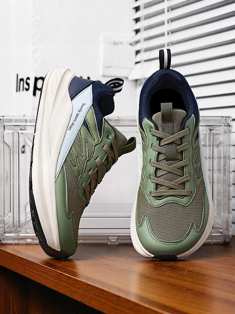 

Unisex Wide Toe Sports Shoes Anti-Slip Outdoor Casual Sneakers Cushioning Mesh Low Top Knot Tied PVC Outsole