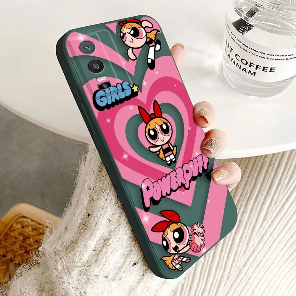 Die P-Powerpuff Girls Blossom Handyhülle für VIVO Y04 Y16 Y17 Y19 Y19S Y20 Y21 Y22S Y28 Y29 Y35 Y36 Y50 Y51 Y72 Y76 Y100 Hülle