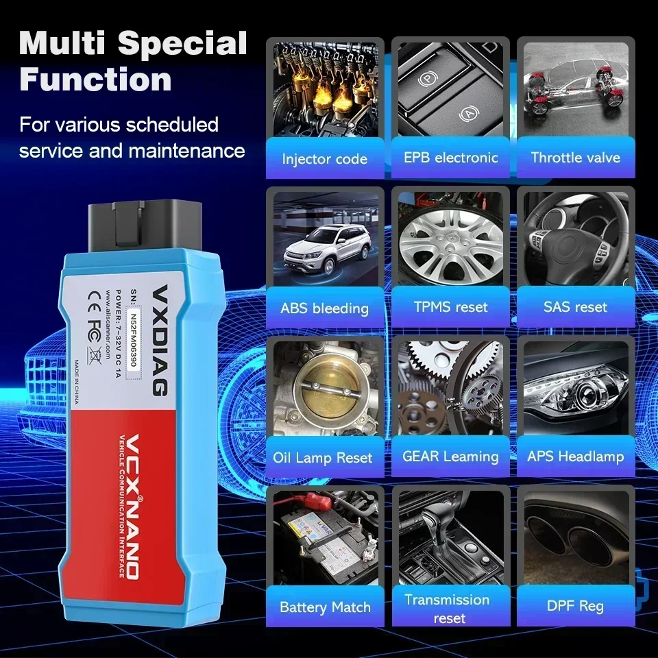 Best VXDIAG VCX NANO For Ford/Mazda 2 in 1 IDSV129 J2534 ECU Programming Coding OBD2 Scanner Programmer Diagnostic Tools view 4
