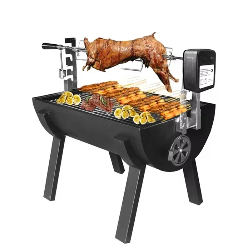 Commercial Charcoal Powder Coated Steel Barbeque Lamb Pig Hog Roasting Machine