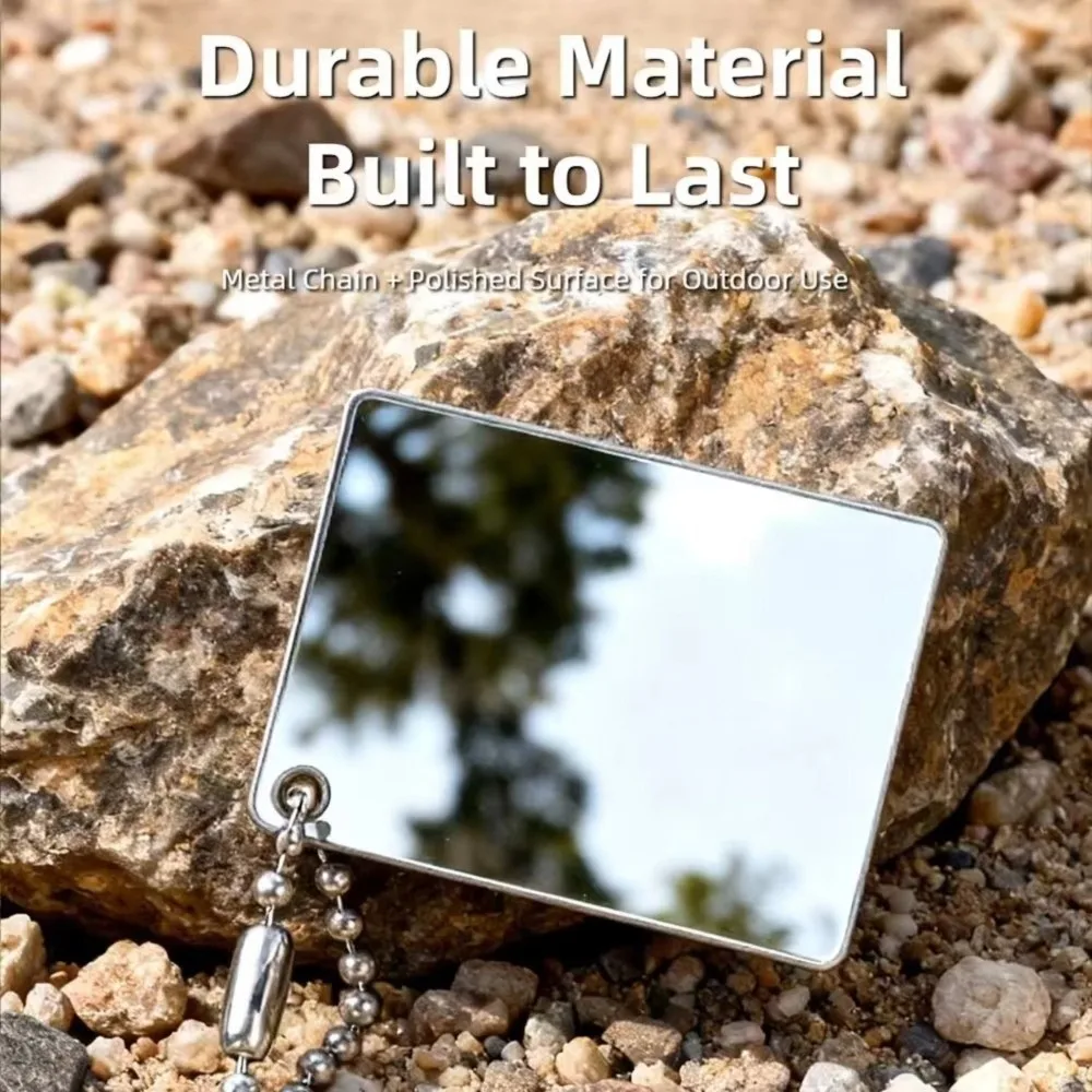 Acrylic Outdoor Signal Mirror Reflective Surface Aiming Sight Survival Mirror Multifunction Long Distance Signaling