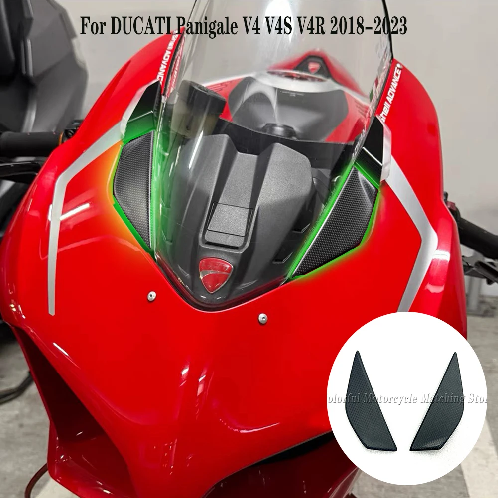 

For DUCATI Panigale V4 V4S V4R 2018-2023 Carbon Fiber Rear Mirror Cover Front Fairing Motorcycle Modified Parts Decorate Caps