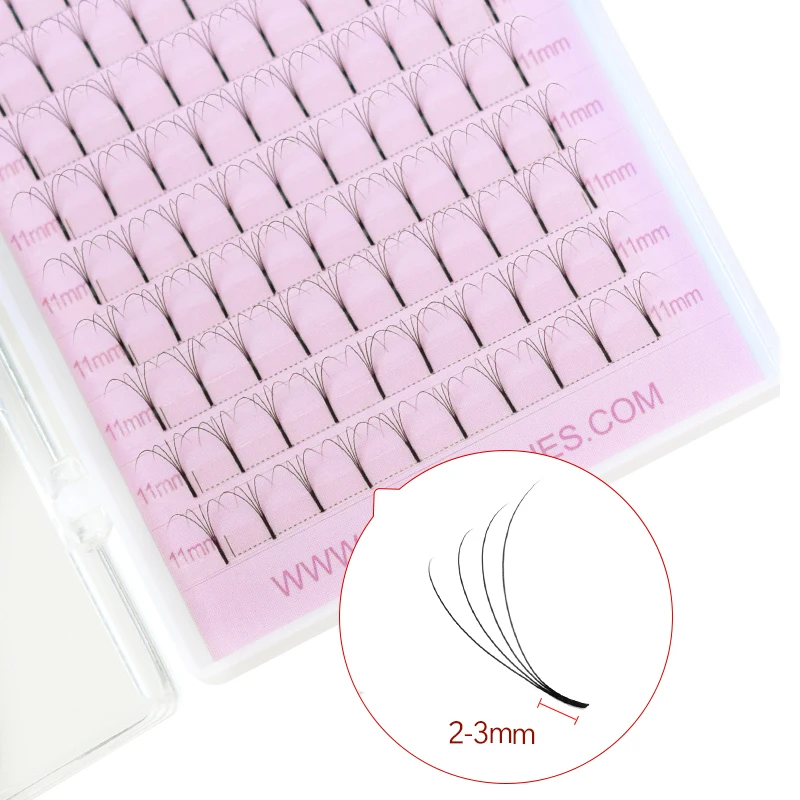 Song Lashes Long StemPremade Fans for Eyelash Extension Pure Darker Black High Quality Promade fans lashes