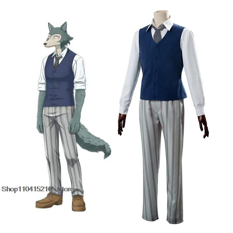 Furry animals Legosi cosplay BEASTARS Anime costume headgear tail Plush wolf claws halloween party Wolf cosplay costume prop