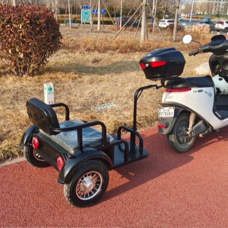 

Metal Outdoor Electric Bicycle Trailer Carry People Shock Absorption Professional Wear-resistant Electric Bicycle Accessories