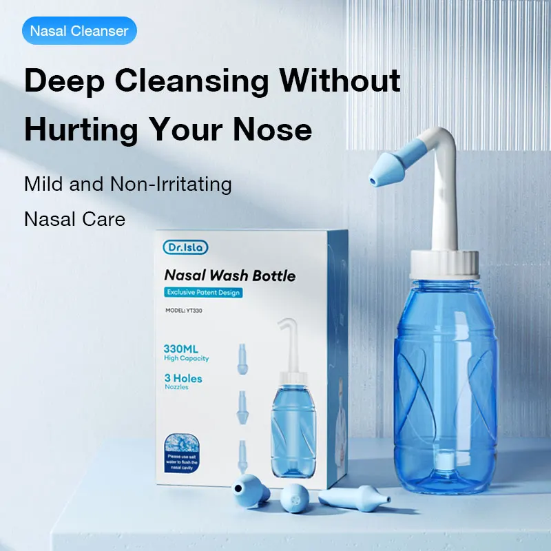 330ML Nasal Wash Sinusitis Nose Cleaner for Adults Child Allergic Rhinitis Treatment Nasal Irrigator Neti Pot Nose Cleaning Tool