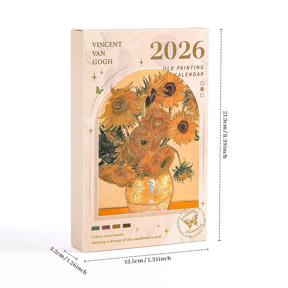 2026 بطاقة إدراج أجندة مكتبية /رزنامة مكتبية خمر اللوحة مخطط شهري مع قاعدة خشبية ديكور سطح المكتب لمنظم الجدول الشهري