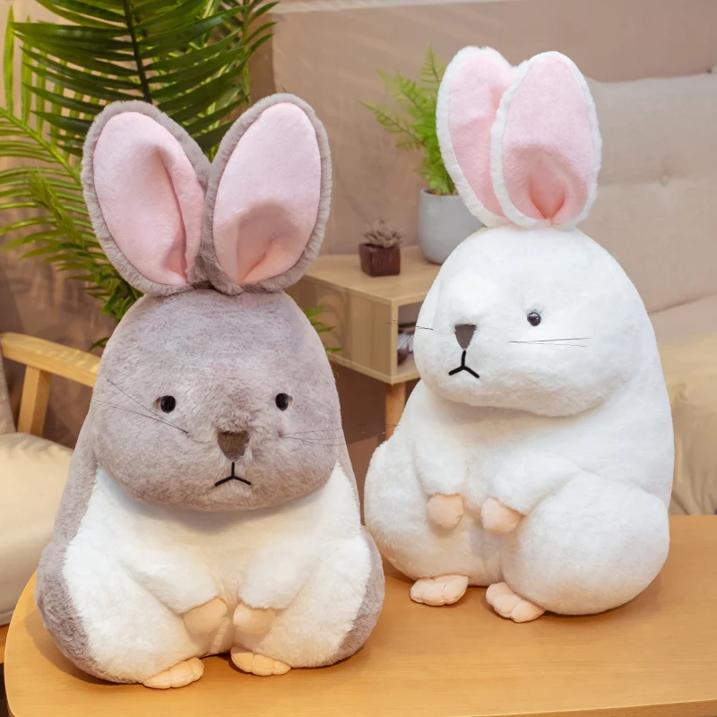 30/45/65Cm Leuke Simulatie Konijn Pluche Speelgoed Gevulde Vet Real-Life Bunny Pop Zachte Cartoon dier Kussen Verjaardagscadeau Voor Kids