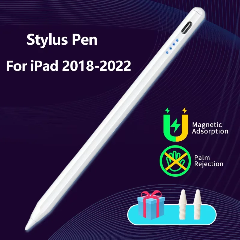 Fast Charge Stylus Pen Compatible with iPad 2018-2022 Pencil with Palm Rejection Feature with LED Power Display Indicators