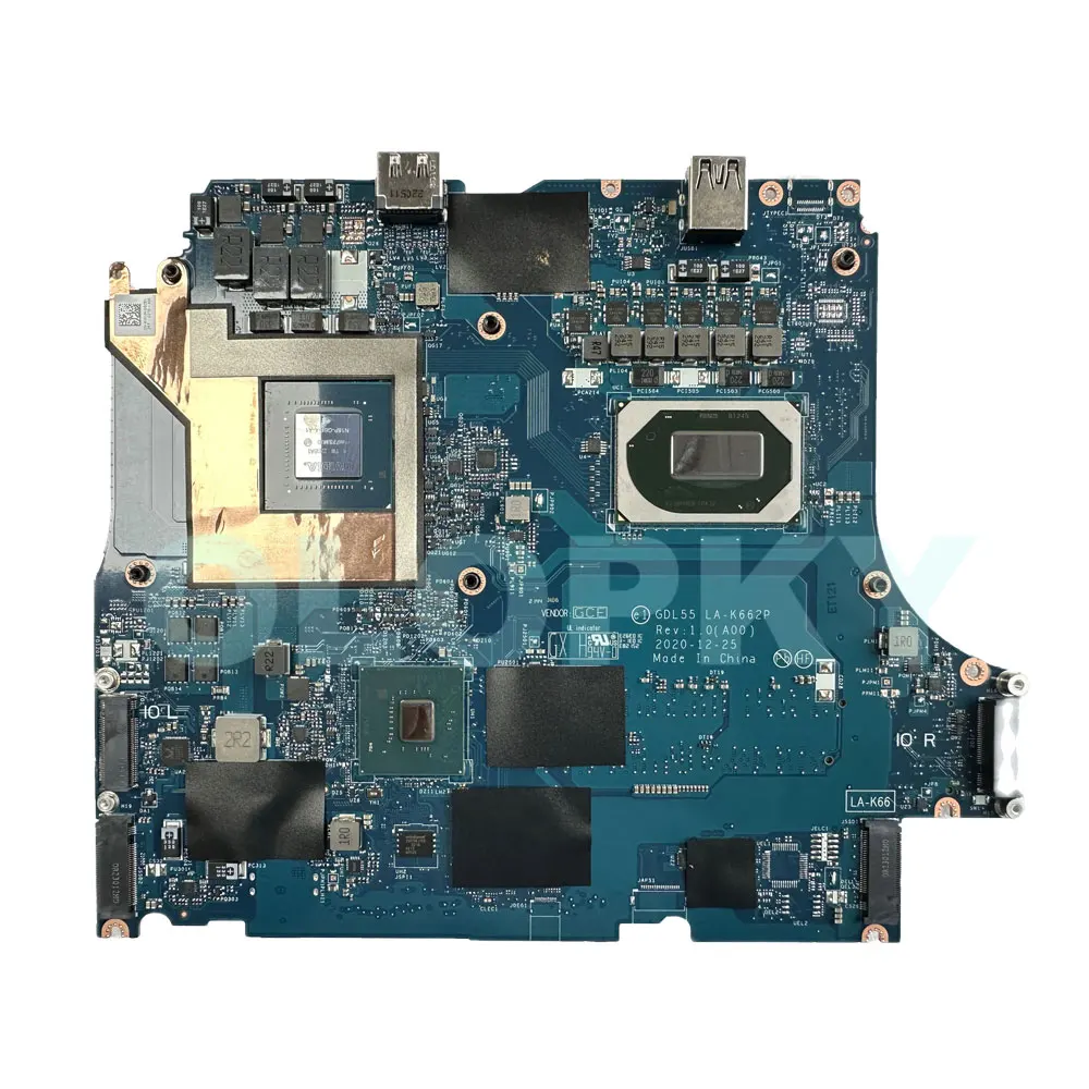 Imagem -06 - Placa-mãe Portátil para Dell i5 I710th Gen Cpu Gtx1650 Rtx3050 0g3ck0 0y54cx 0nwp76 Ddr4 Gdl55 La-k662p 100 Testado