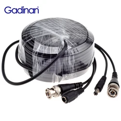 Gadinan CCTV Cable Video Output DC Plug Cable BNC Cable 5M/10M/15M/20M/30M/40M/50M Optional for AHD/Analog BNC System DVR Kit