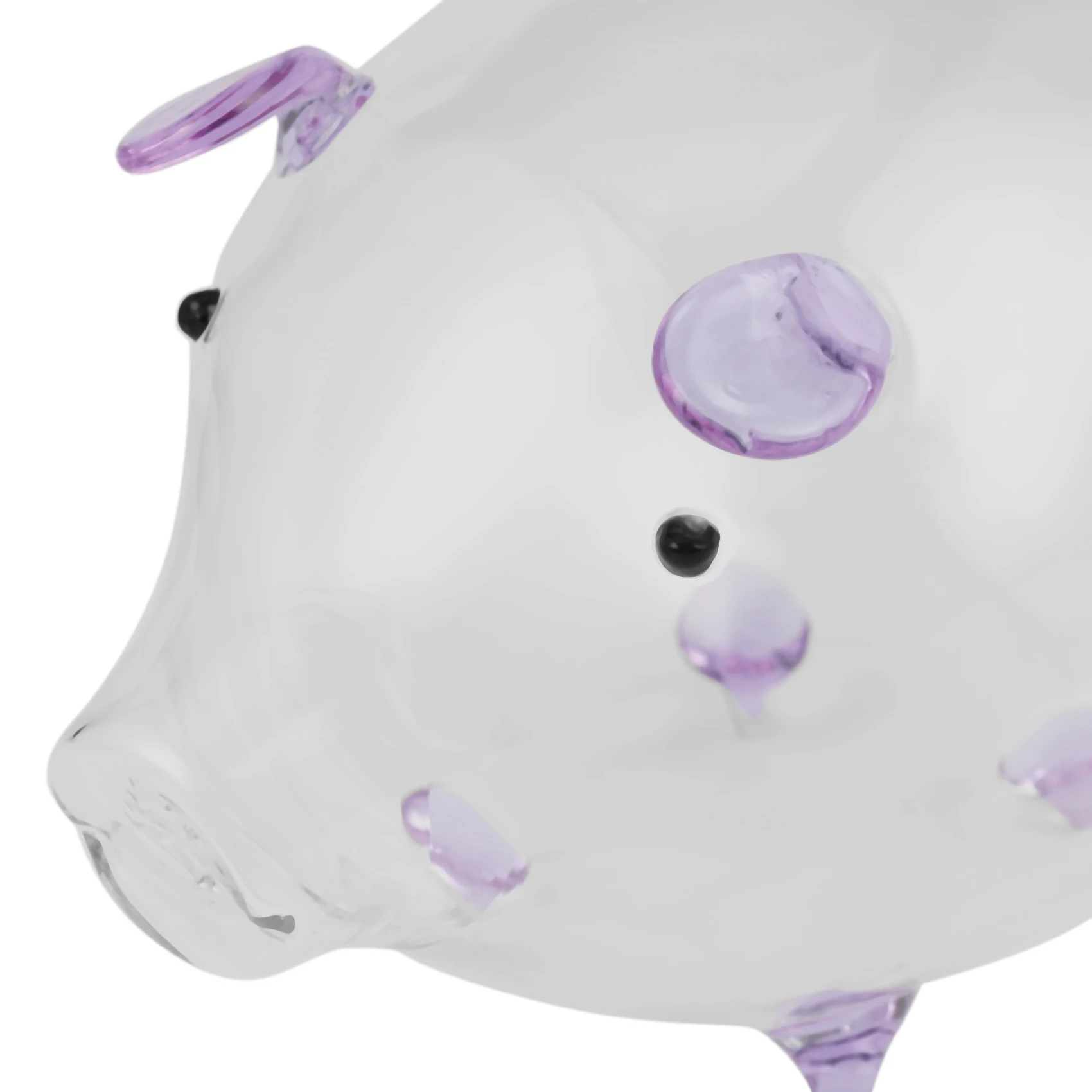 Pig Piggy Bank Money Boxes Coin Saving Box Cute Transparent Glass Souvenir Birthday Gift For Children Kids-Purple