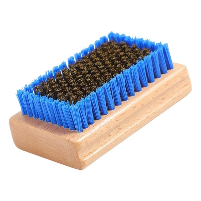 G6DE Ski Board Scrubs Brush With Reinforced Wooden Handle for Deep Cleaning Polishing And Debris Removal