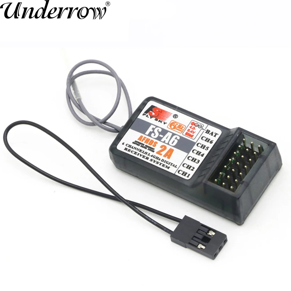 Flysky FS-A6 2.4G 6CH Receiver For Flysky Transmitter Controller FS-I10 FS-I6 FS-I4 GT2E GT2F GT2G