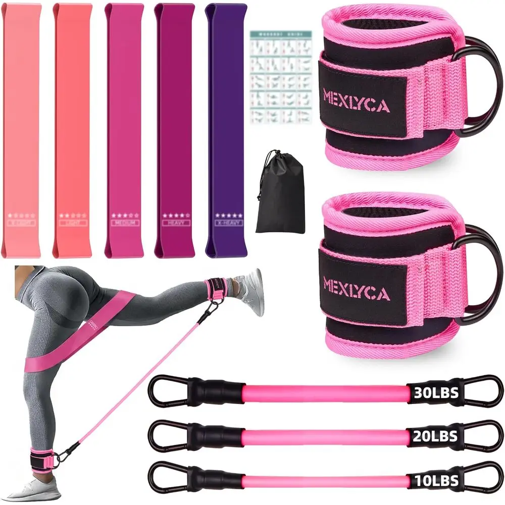 

Set of Resistance Bands and Ankle Exercise Bands for Enhanced Fitness Training