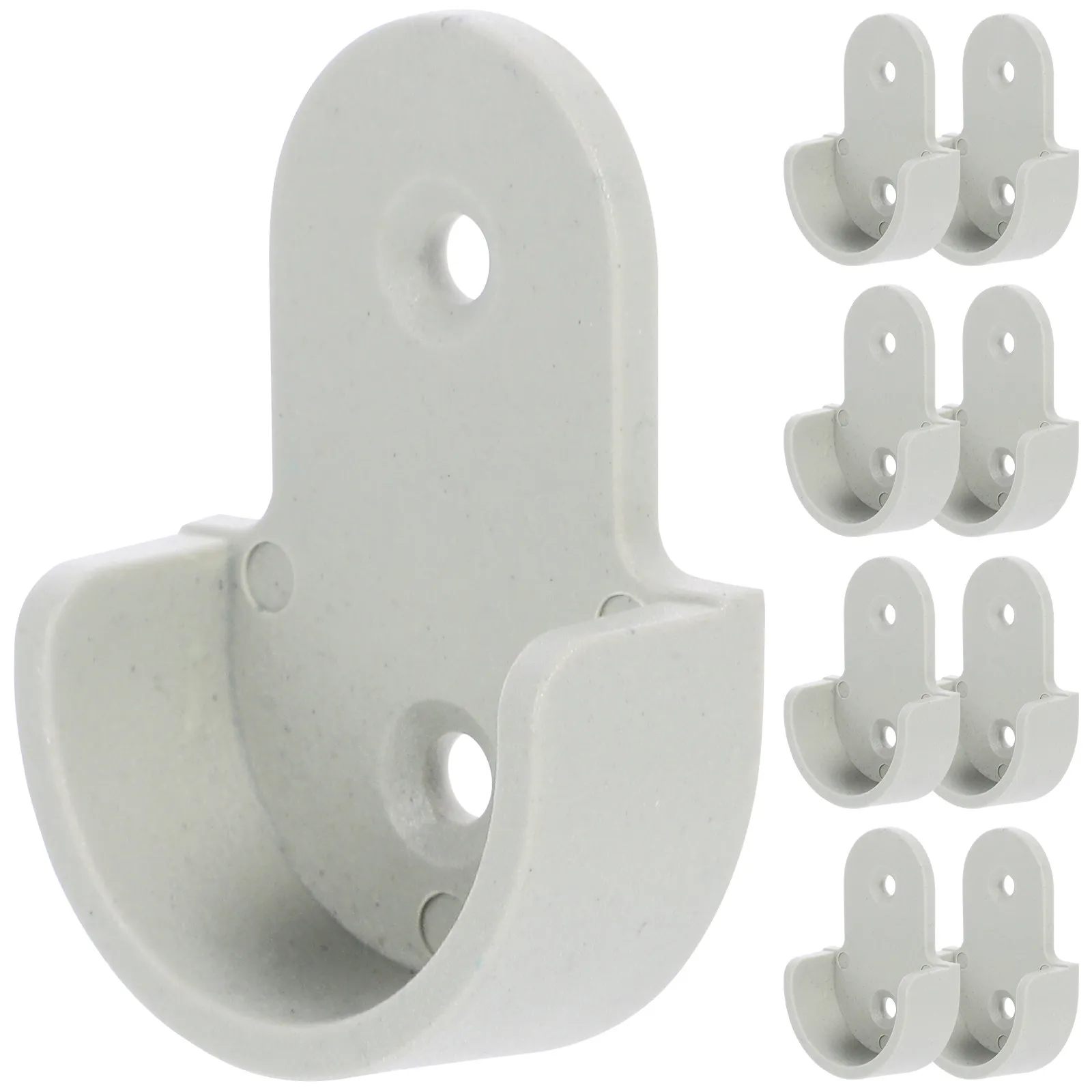 30Pcs Plastic Closet Rod Bracket Heavy-Duty Wardrobe Pole Support for Shower Curtain Towel Clothes Rods 25Mm Flange Socket