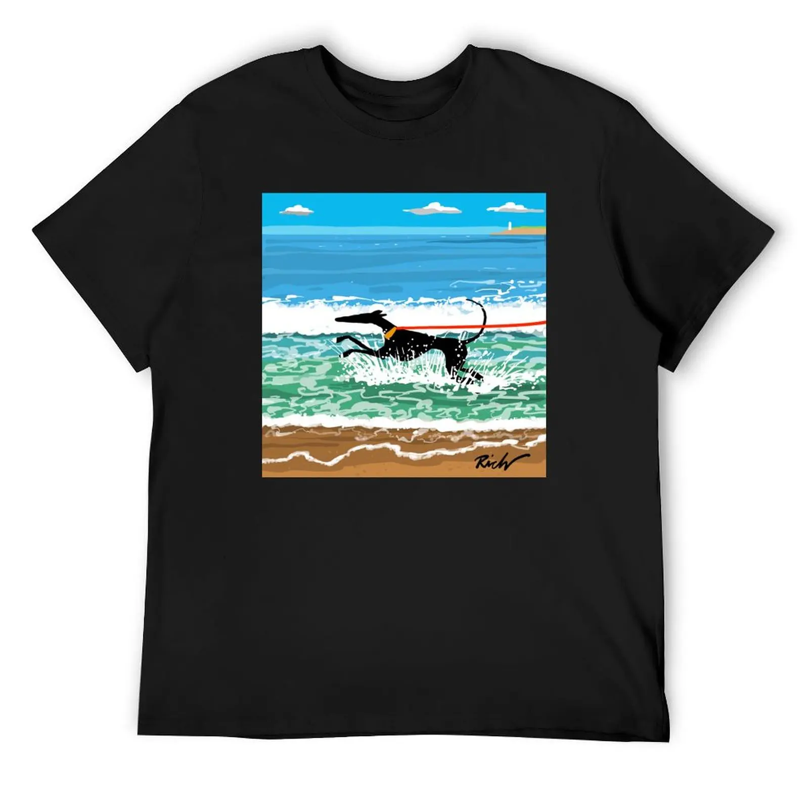 

Running in the Sea T-Shirt valentines clothes man t shirt quick drying clothes for men