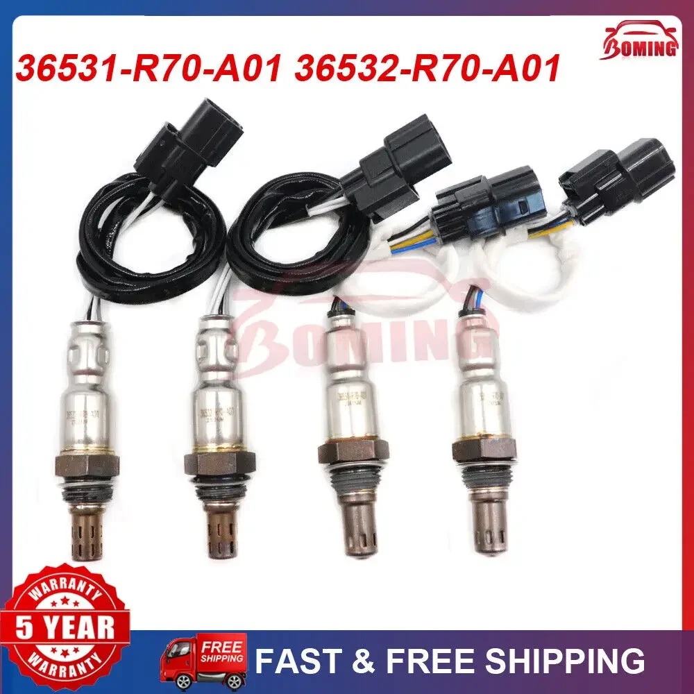 4Pcs Up&Downstream O2 Oxygen Lambda Sensor 36531-R70-A01 36532-R70-A01 For Honda Odyssey Accord Pilot Ridgeline Acura TSX TL