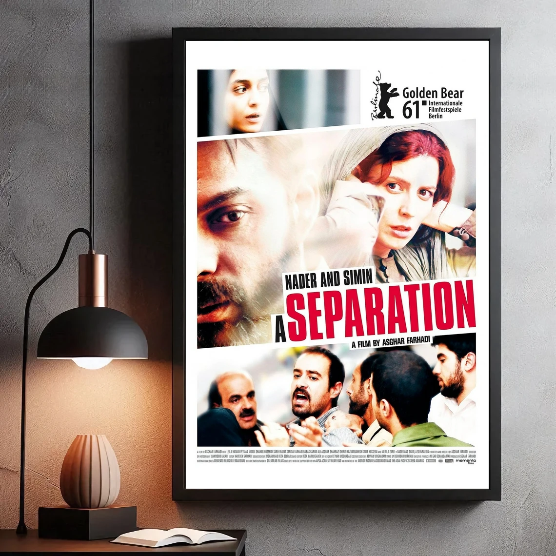 Jodaeiye Nader az Simin - غطاء ملصق فيلم منفصل قماش طباعة فنية كلاسيكية لتزيين المنزل طلاء جدران (بدون إطار)