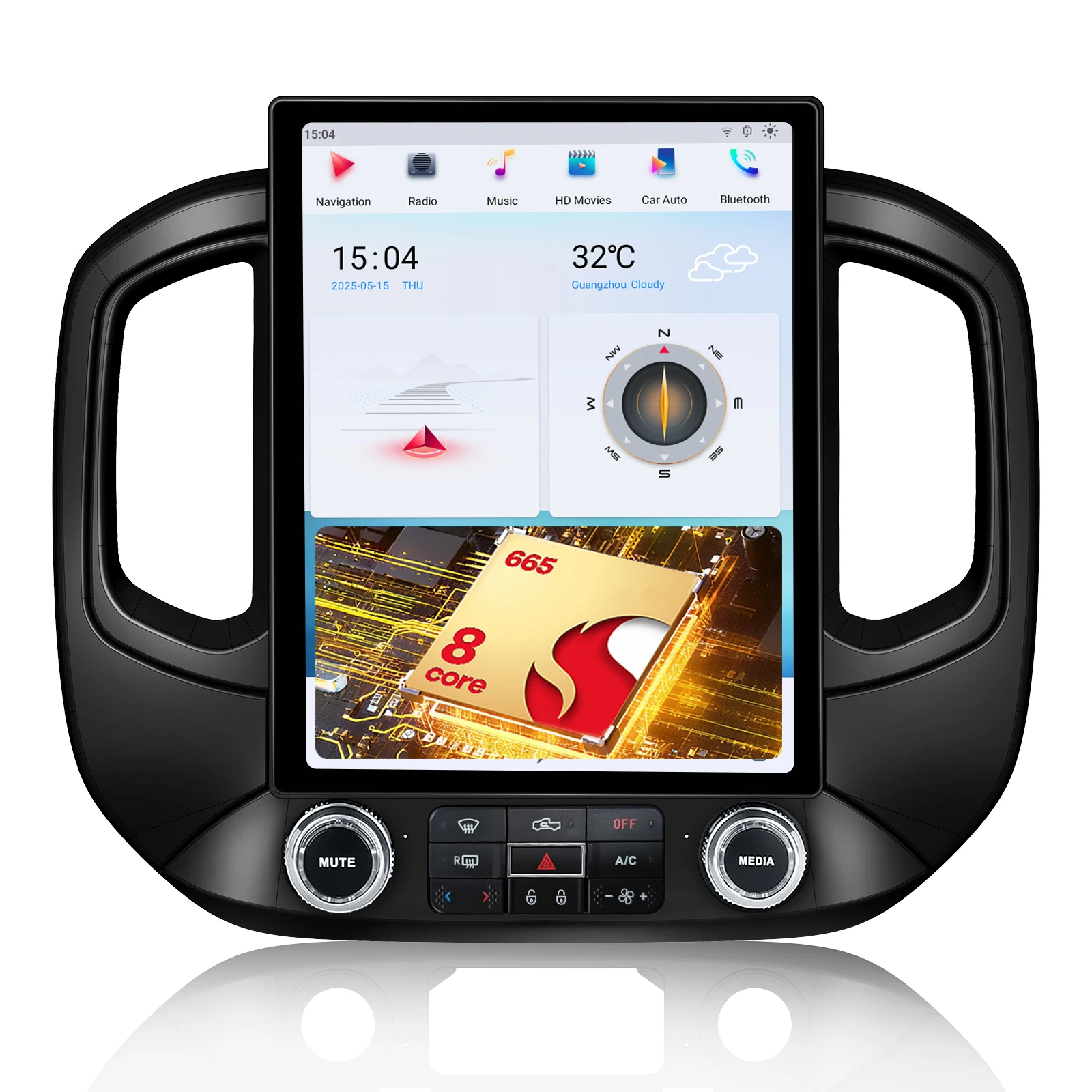 12.1Inch Radio DVD Player Screen Snapdragon 665 for Chevrolet Colorado Canyon 2015-2022 Wireless CarPlay QLED 4+64GB DSP