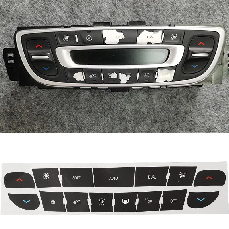 Central Control CD Radio Audio Conditioning Repair Panel Button Stickers for Renault Megane Car Decorative Decal Interior