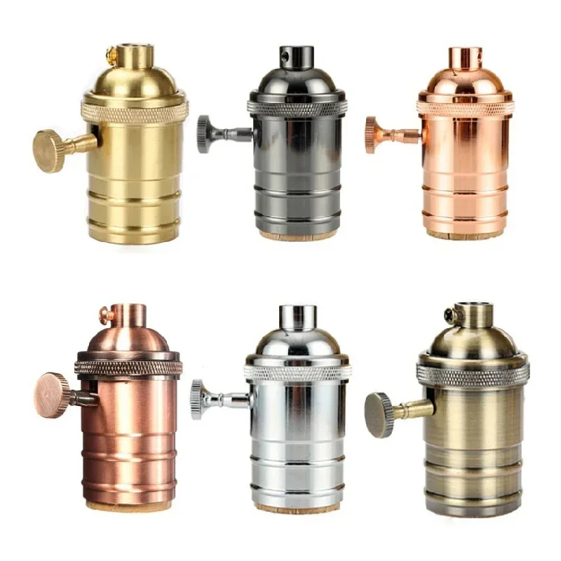 

1PC Petro Lamp Socket Screw Holder Brass E27 Bulb Bases Light Bulb Industrial Hanging Lamp House/Bar/Cafe/Studio/Office Decor
