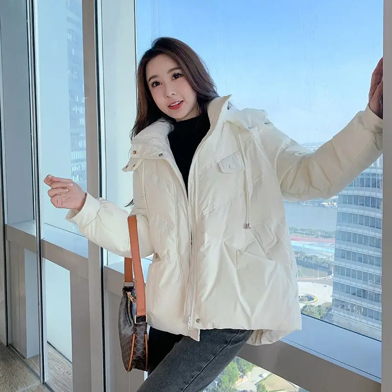 Woman Mid Length Thickened Down Jacket for Female Winter New Stand Collr  Windbreaker Ladies Casual Warm Puffer Coat G925