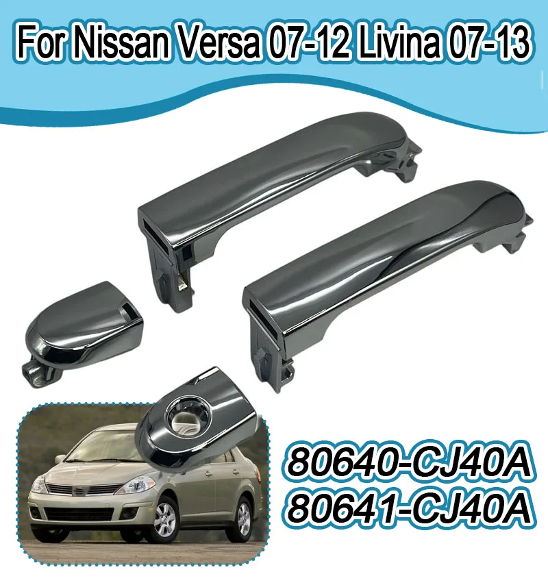 

For Nissan Versa 2007-2012 Livina 2007-2013 Car Exterior Door Handle 80640-CJ40A 80641-CJ40A