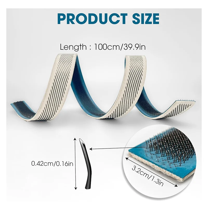 شريط قابض لإطار التلمم، طول 40 بوصة، إطار خياطة معنقدة لإصلاح قماش سجادة إبرة اللكم-A79G #6