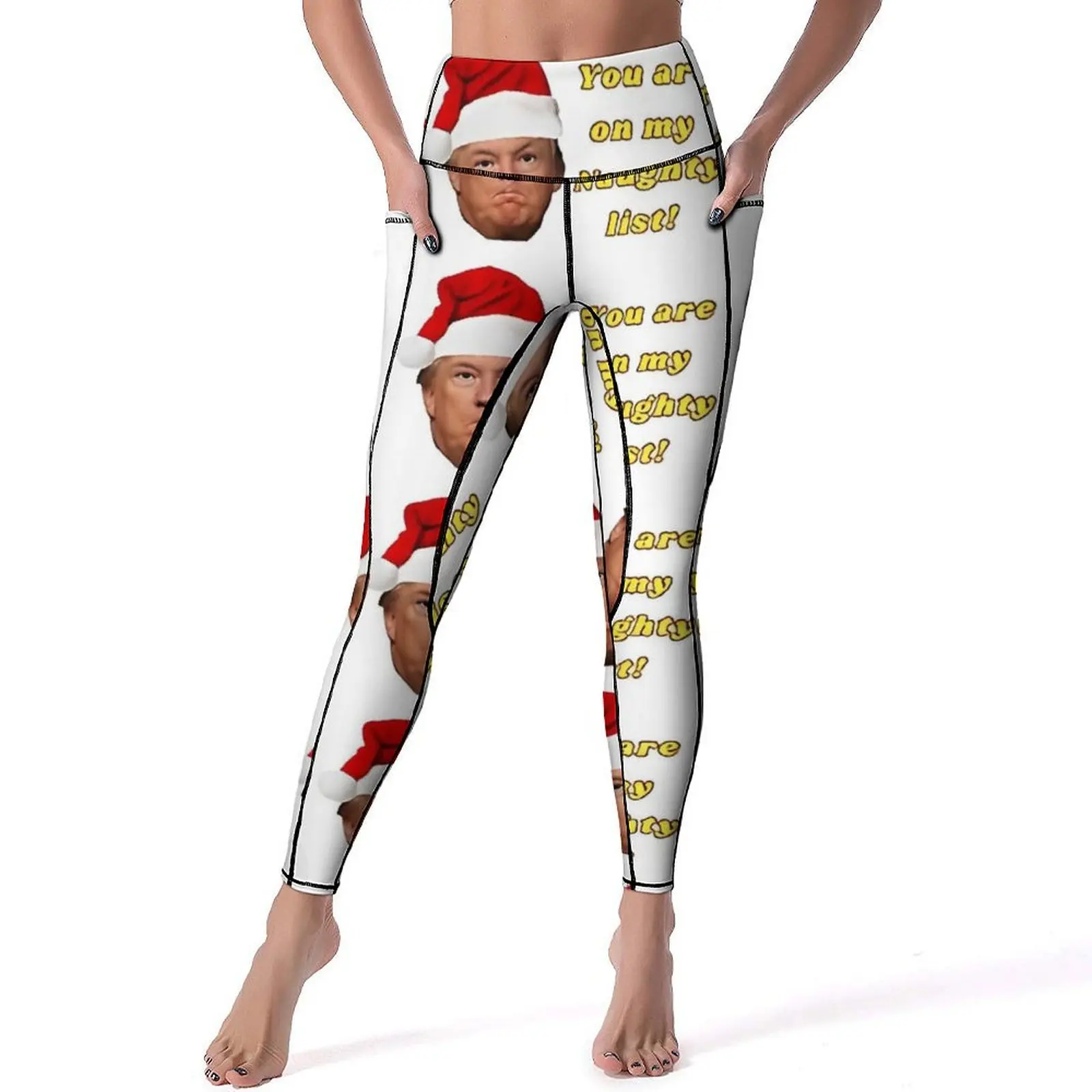 Donald Trump Christmas Leggings  Fitness Yoga Pants Push Up Sweet Leggins Stretch Design Sports Tights Birthday Gift