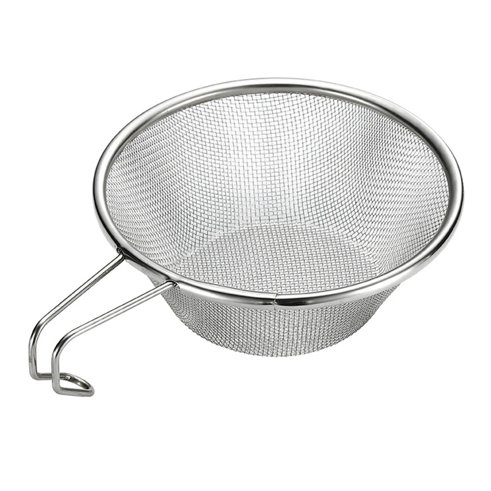 

1pc Stainless Steel Strainer Colander Sieve Spoon Tea Noodle Egg Filter Heat Resistant Strong Non-Deforming Easy Storage