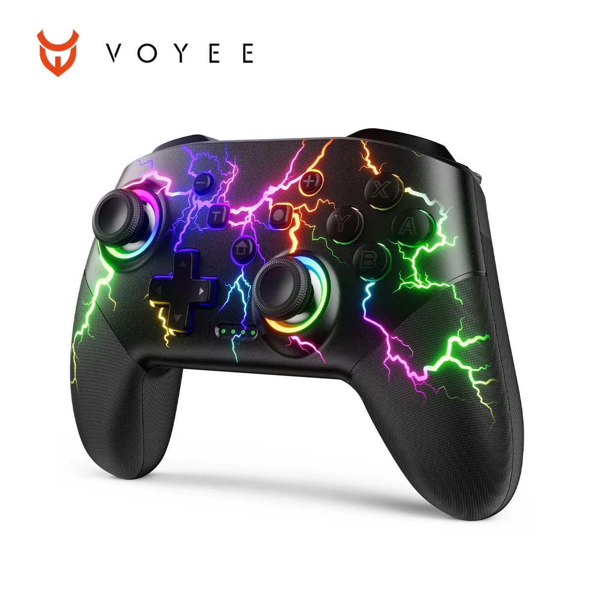 VOYEE Switch Controller Compatible with Switch/Switch Lite/Switch OLED/Windows/iOS/Android, RGB Lightning Programmable 1000mAh