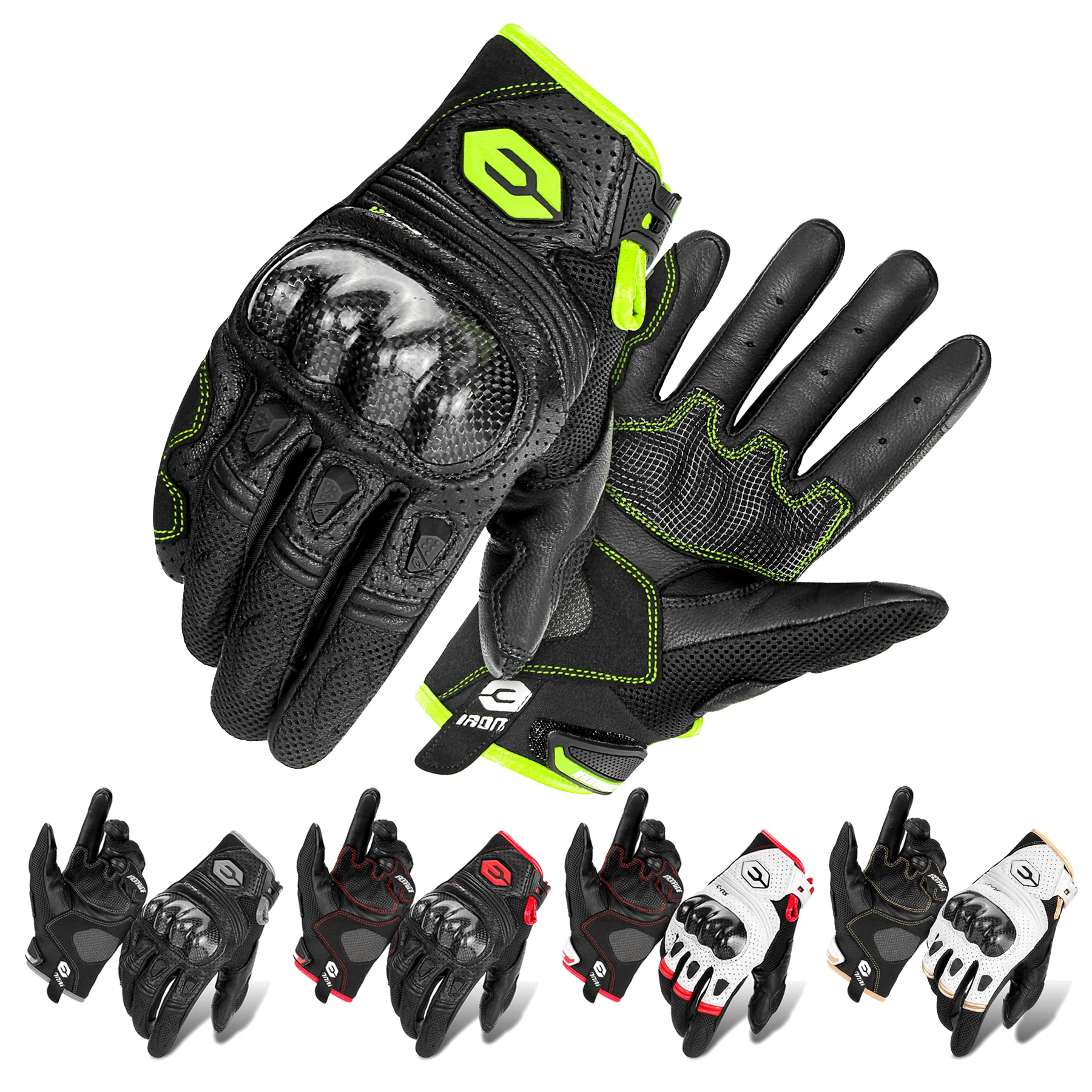 

Motorcycle Gloves Men Four Season Breathable Leather Glove Anti Fall Anti-collision Touch Screen Glove Off-road Riding Equipment