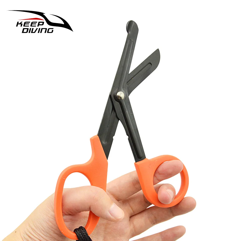 1 pcs Diving Scissors Outdoor Tactical Gauze Scissors Household portable stainless steel scissors medical, veterinary, fishery