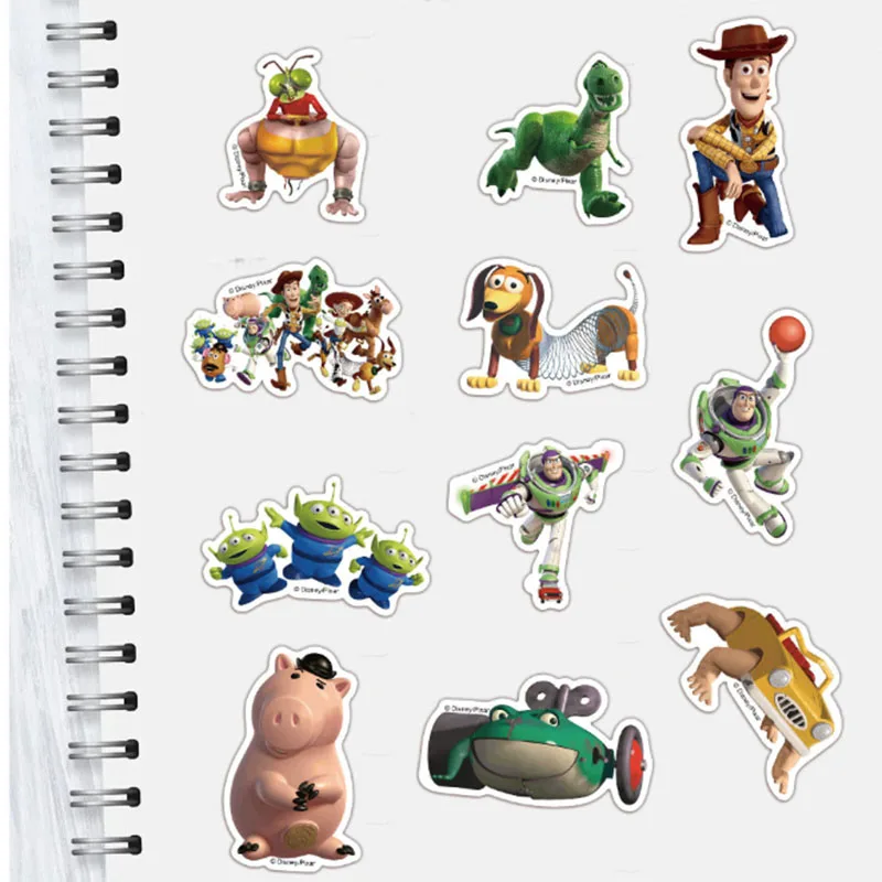 50 Pezzi Adesivi Disney con Personaggi Anime Misti, Collezione Graffiti, Adesivi 3D Cartoon Toy Story per Decorazione Telefono e Laptop