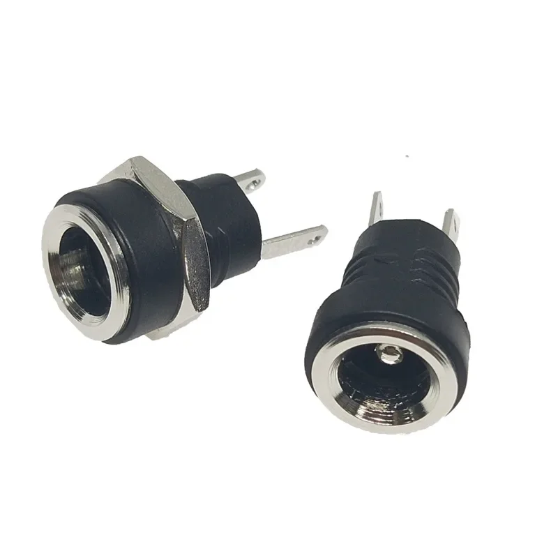 

Female Panel Mount Connector 2-Pin 5.5 X 2.1mm Plug Adapter 2 Terminal Types 3A 12v 1/10PCS DC Power Supply Jack Socket