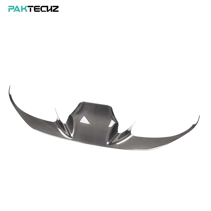Paktechz Dry Carbon Fiber Body Kit Upper Front Bumper Lip Spoiler Splitter for Ferrari F8 Tributo Spider