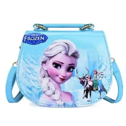 Disney Kindergarten Girl Frozen Princess Shoulder Bag PU Children cartoon Elsa Handbags Travel Outlet Crossbody Bag